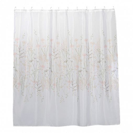 Штора для ванной Рыжий кот Укропы бежевые SC-PE-58, 180 x 180 см, полиэстер фото