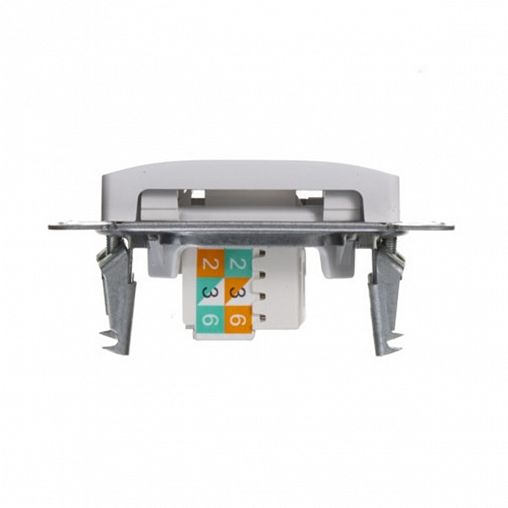 Розетка телефонная и компьютерная встраиваемая RJ11/RJ45 Systeme Electric Glossa, IP20, белая фото