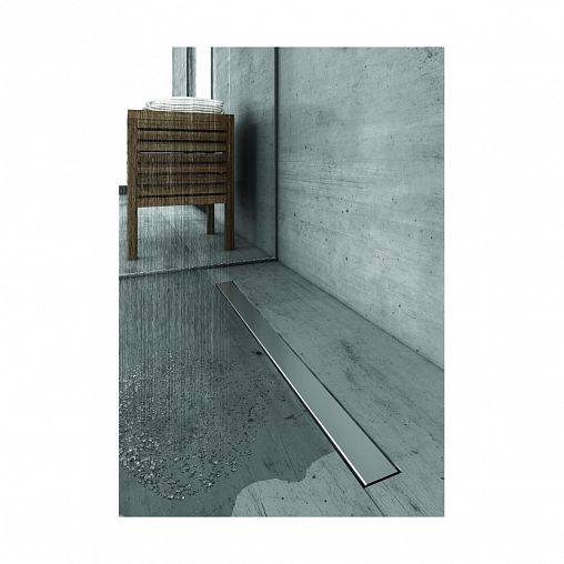 Трап линейный для душа Berges С1 Norma 600, S-сифон, нержавеющая сталь, 600 мм, матовый хром фото