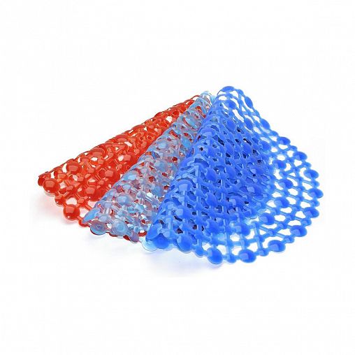 Коврик для раковины Мультидом Ажурный, ПВХ, d 29 см, микс фото