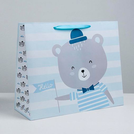 Пакет подарочный Дарите Счастье Hello, ламинированный, 49 x 40 x 19 см фото