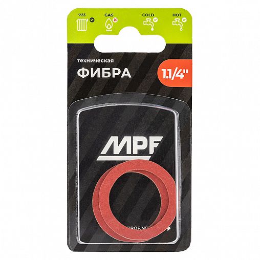 Прокладка для воды MPF, фибра, 1 1/4", 2 штуки фото