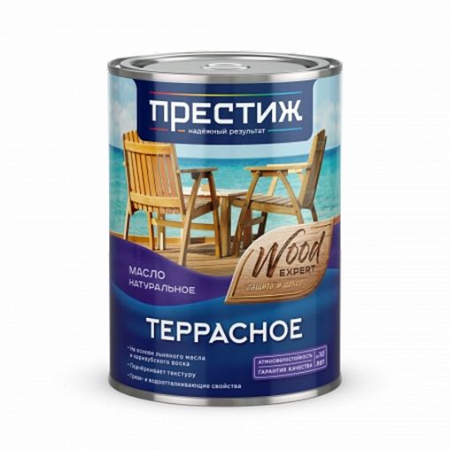 Натуральное масло для дерева Престиж Террасное, 10 л, бесцветное фото