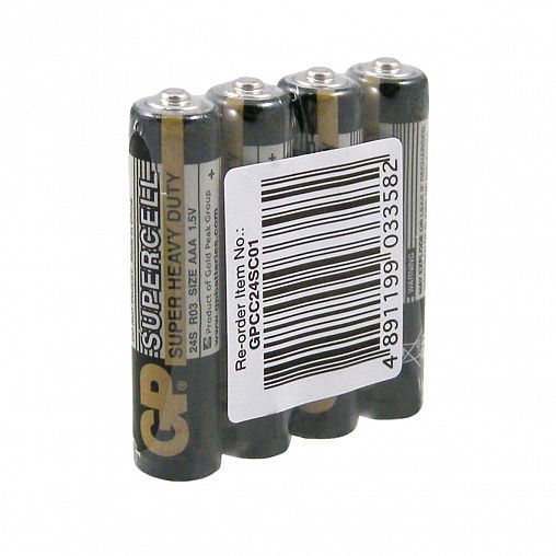 Батарейка GP 24PLEBRA-2S4, типоразмер ААА, 4 шт фото