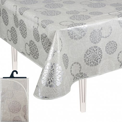 Скатерть Рыжий кот Мажор Грей, ПВХ, 135 x 110 см фото Скатерть Рыжий кот Мажор Грей, ПВХ, 135 x 110 см фото