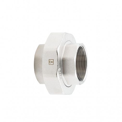 Муфта прямая (американка) латунная никелированная Alato, внутренняя-внутренняя резьба 1 1/2" фото