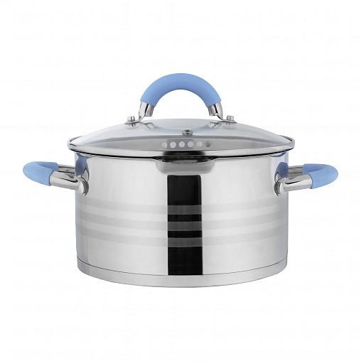 Кастрюля Mallony Melodia с крышкой, нержавеющая сталь, 3,4 л фото