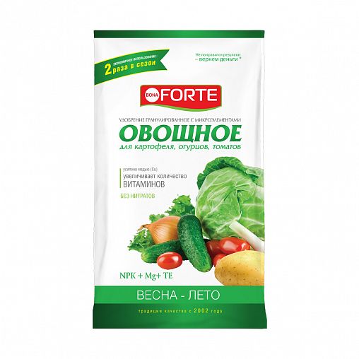 Удобрение гранулированное Bona Forte Овощное, 2,5 кг фото