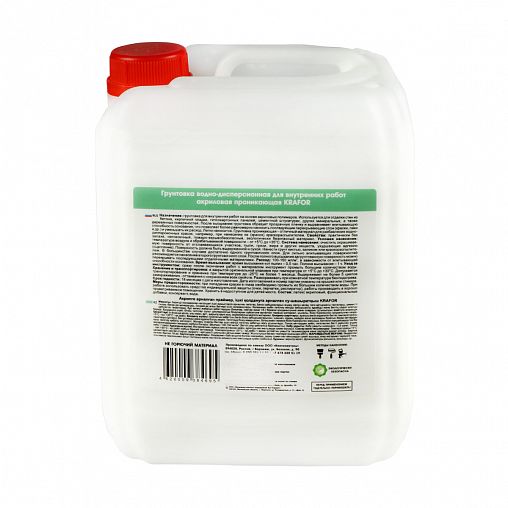 Грунтовка глубокого проникновения для внутренних работ Krafor, 5 л фото
