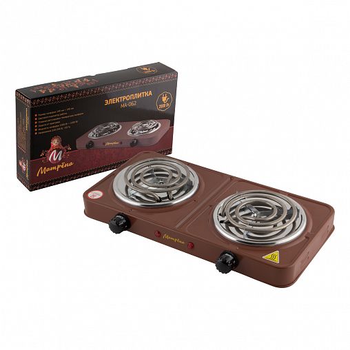 Плита электрическая настольная Матрена МА-062, 2 конфорки, 2000 Вт фото