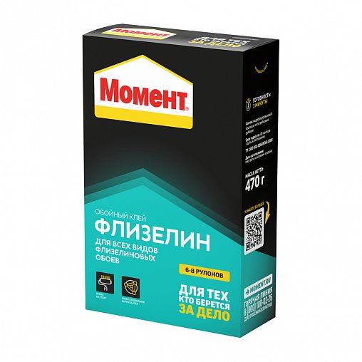 Клей для флизелиновых обоев Момент Флизелин, 470 г фото