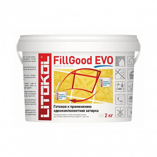 Затирка Litokol Fillgood Evo F.125 Grigio Cemento, 2 кг фото