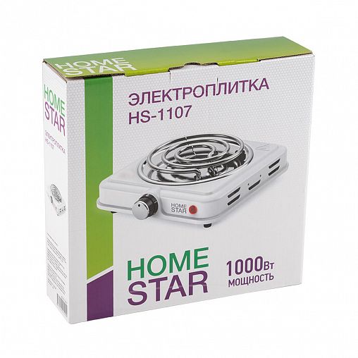 Плита электрическая настольная Homestar HS-1107, 1 конфорка, 1000 Вт фото