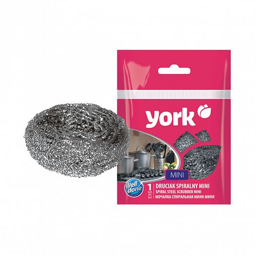 Мочалка для посуды York Мини, стальная фото Мочалка для посуды York Мини, стальная фото