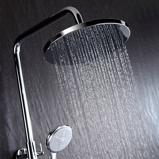 Душевая система с тропическим душем Lemark Linara LM0462C, со смесителем, хром фото