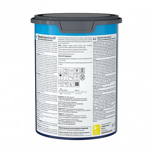 Краска Tikkurila Euro Extra 20 (Евро Экстра 20), 0,9 л, бесцветный, база С фото