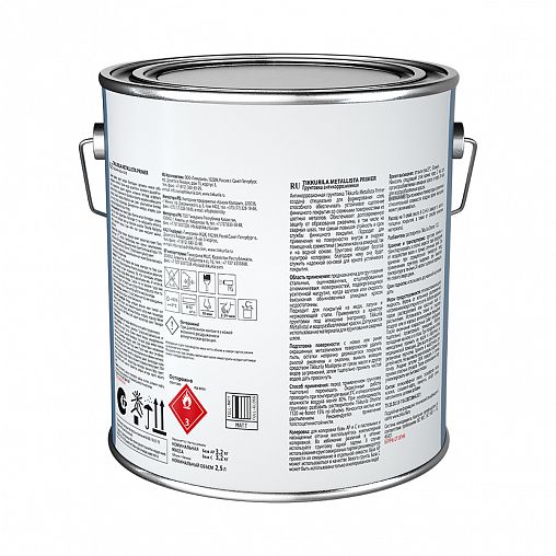 Грунтовка антикоррозийная Metallista Primer TIKKURILA, 2,5 л, бесцветная, база С фото