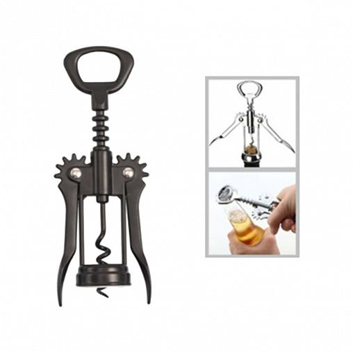 Штопор Mallony Classico Nero, 14,5 x 3,5 cм фото