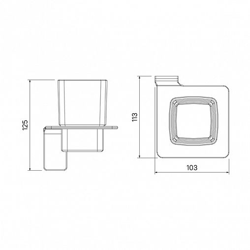 Стакан для зубных щеток IDDIS Slide, с настенным держателем, графит фото