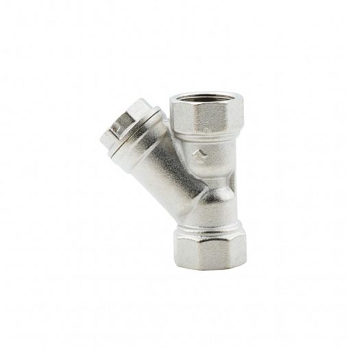 Фильтр сетчатый латунный никелированный Alato, внутренняя-внутренняя резьба 3/4" фото