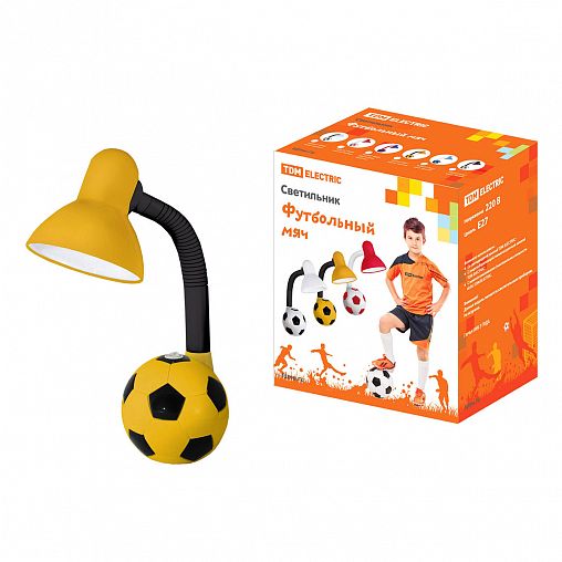Лампа настольная Tdm Electric Футбольный мяч, E27, желто-черная фото