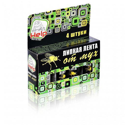 Липкая лента от мух Help, 4 шт фото
