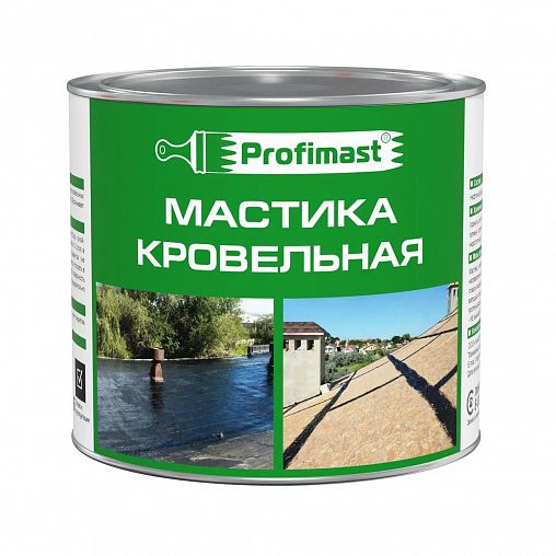 Мастика битумная Profimast, кровельная, черная, 1,8 кг фото