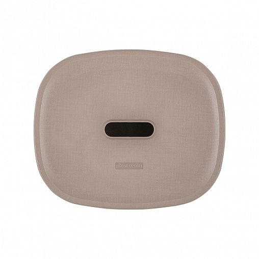 Корзина для хранения Plast Team Oslo, с крышкой, 18 л, шоколадный мокко фото