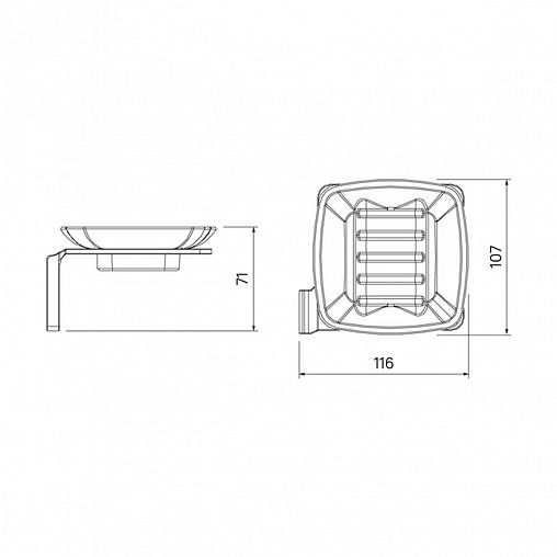 Мыльница настенная IDDIS Slide, черная матовая фото