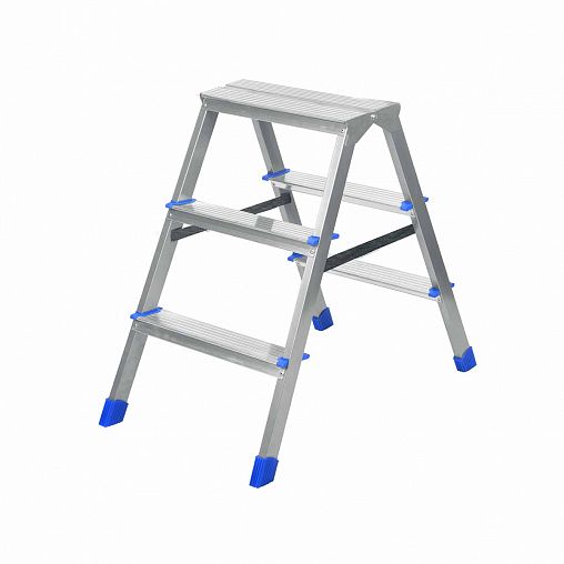 Стремянка двухсторонняя Nika ДЛС3, 2 x 3 ступени, 0,79 м фото