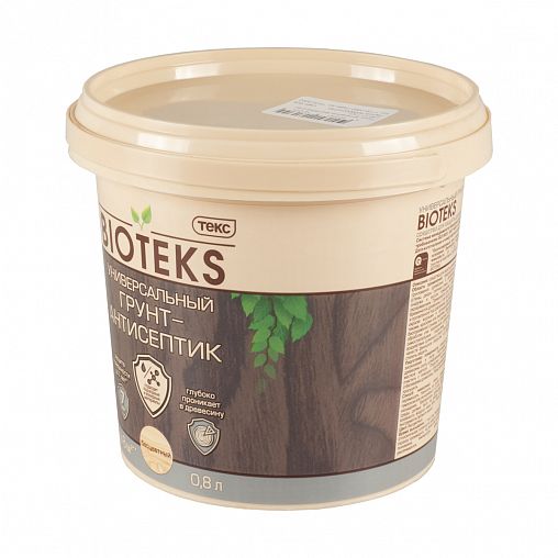 Грунт-антисептик универсальный Bioteks, 0,8 л фото