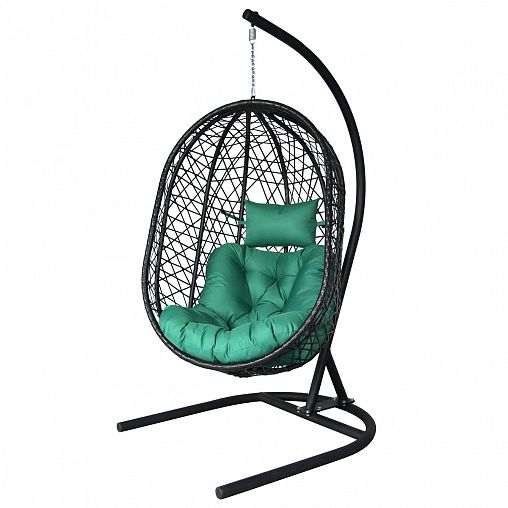 Кресло подвесное Garden story Кокон XL, 102 х 130 х 204 см, каркас черный фото