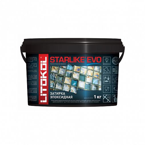 Затирка эпоксидная двухкомпонентная Litokol Starlike Evo S.225, Tabacco, 1 кг фото
