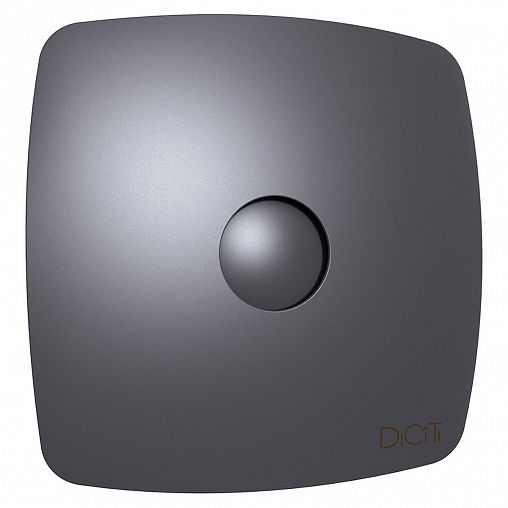 Вентилятор осевой вытяжной DiCiTi Rio 4C Dark gray metal D100, с обратным клапаном фото