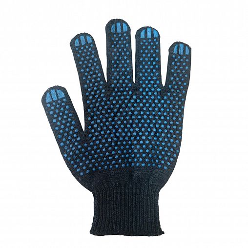 Перчатки х/б с ПВХ Стандарт, класс 10, 40 г, черные фото