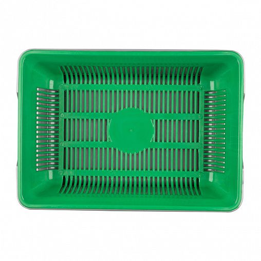 Лоток для животных Рыжий кот, с высоким бортом и сеткой, зеленый фото Лоток для животных Рыжий кот, с высоким бортом и сеткой, зеленый фото