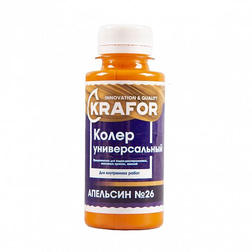 Колер универсальный Krafor №26, апельсин, 100 мл фото