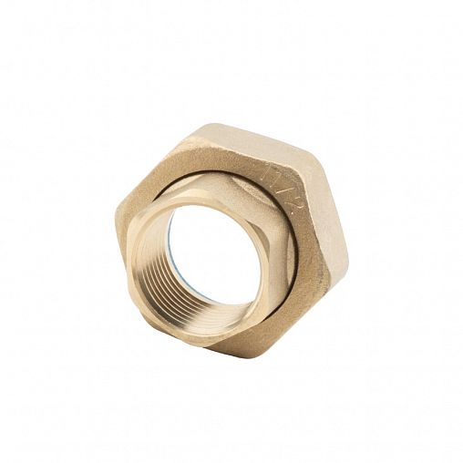 Гайка для насоса (в паре) латунная Alato, внутренняя резьба 1 1/2" x 1" фото