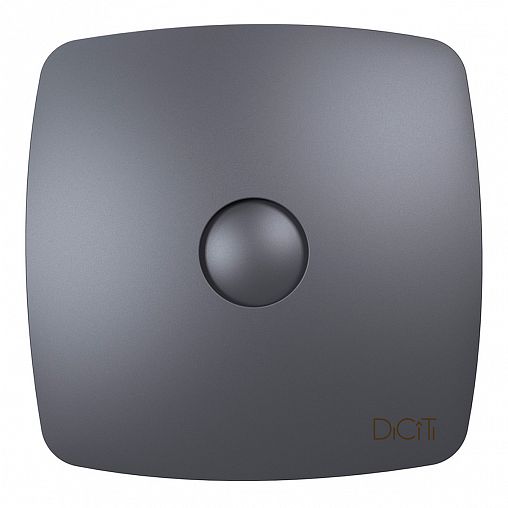 Вентилятор осевой вытяжной DiCiTi Rio 5C Dark gray metal D125, с обратным клапаном фото