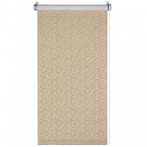 Рулонная штора Decofest Баунти, соломенный, блэкаут, миниролл, 50 x 160 см фото