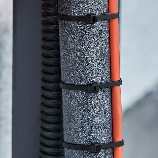 Хомут-стяжка Rexant, нейлон, 3,6 x 200 мм, 25 шт, черный фото