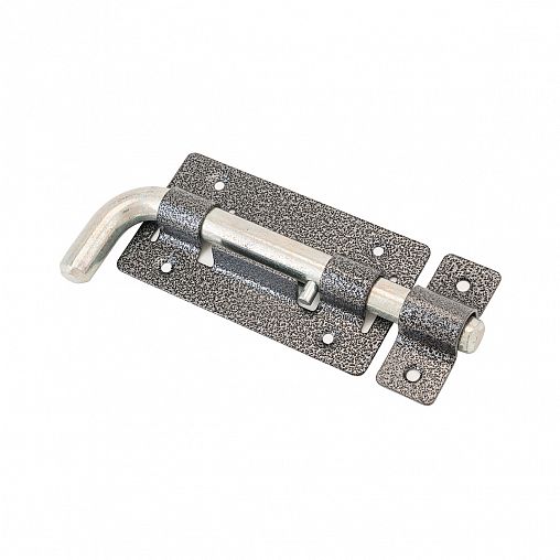 Засов дверной круглый Секрет ЗД-03, серебро антик фото