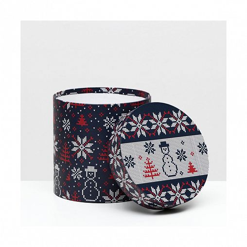 Коробки подарочные круглые Upak Land Вязаный узор 1, набор 5 шт фото