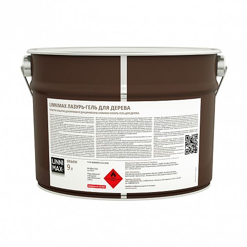 Защитная лазурь-гель для дерева Linnimax, 9 л, бесцветная фото