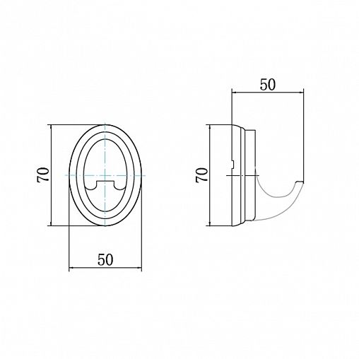 Крючок Fashun A1505-1, хром фото