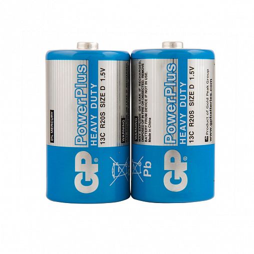 Батарейка GP Powerplus 13CEBRA-2S2, тип D, 2 шт фото