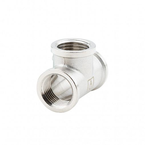 Тройник латунный никелированный Alato внутренняя резьба 1/2" фото