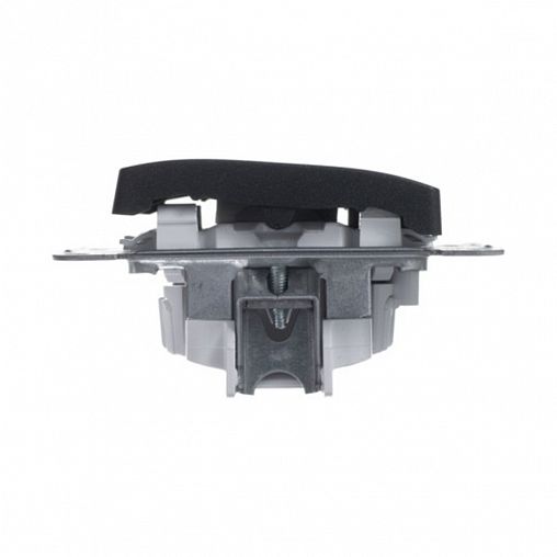 Выключатель 2-клавишный Systeme (Schneider) Electric Glossa, встраиваемый, с подсв., антрацит фото