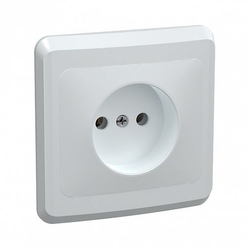 Розетка встраиваемая IEK Вега, без заземления, 10 А, 250 В, IP20, белая фото