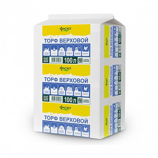 Торф верховой Фаско, прессованный, 100 л фото